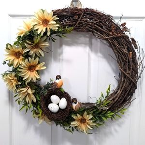 Birds nest wreath